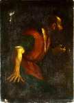 After Guercino - A Bearded Man holding a Lamp